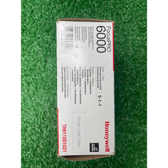 Honeywell TH6110D1021 FocusPro Programmable Digital Thermostat - Picture 6 of 6